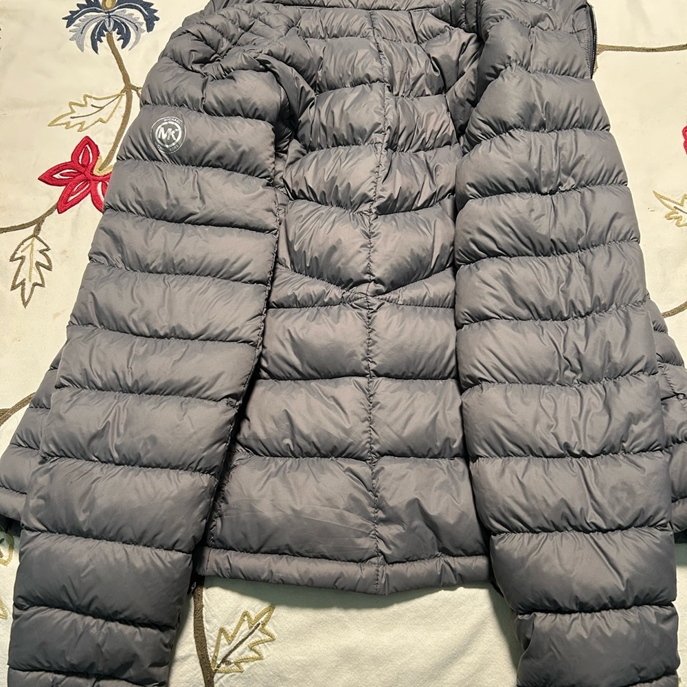 Michael Kors Gray Quilted Puffer Jacket